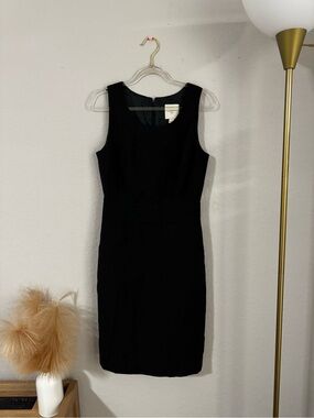 J. Crew Black Sleeveless Midi Sheath Dress